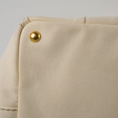 Prada White Canapa Medium Bag