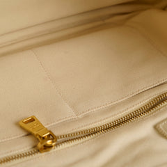 Prada White Canapa Medium Bag