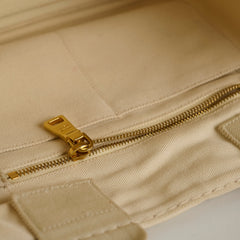 Prada White Canapa Medium Bag