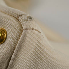 Prada White Canapa Medium Bag