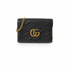 Gucci Marmont Matelasse Crossbody Bag Black