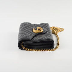 Gucci Marmont Matelasse Crossbody Bag Black