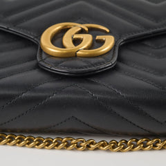 Gucci Marmont Matelasse Crossbody Bag Black