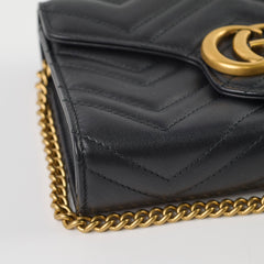 Gucci Marmont Matelasse Crossbody Bag Black