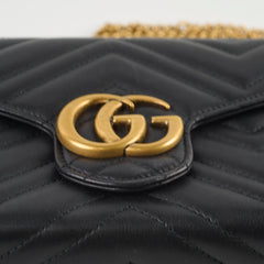 Gucci Marmont Matelasse Crossbody Bag Black