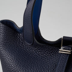 Hermes Picotin 18 Blue Nuit/France Clemence Z stamp