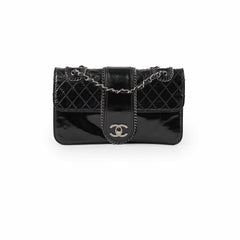 Chanel Madison Patent Shoulder Bag Black