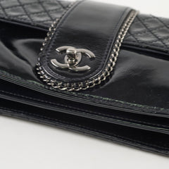 Chanel Madison Patent Shoulder Bag Black