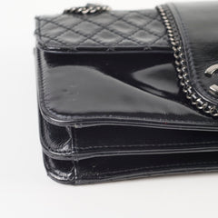 Chanel Madison Patent Shoulder Bag Black