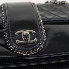 Chanel Madison Patent Shoulder Bag Black