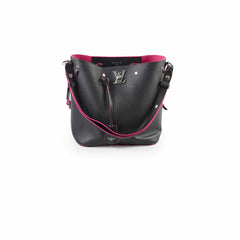 Louis Vuitton Lock Me Bucket Bag Black/Fuschia