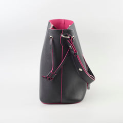 Louis Vuitton Lock Me Bucket Bag Black/Fuschia