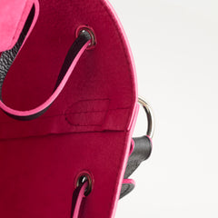 Louis Vuitton Lock Me Bucket Bag Black/Fuschia