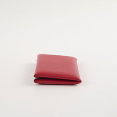 Hermes Calvi Cardholder Epsom Rouge Garance