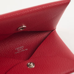 Hermes Calvi Cardholder Epsom Rouge Garance