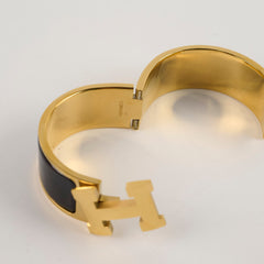 Hermes Clic Clac H Bracelet PM Black