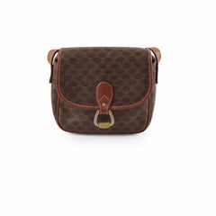 Celine Vintage Cloth Crossbody Bag Brown