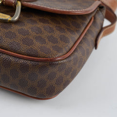 Celine Vintage Cloth Crossbody Bag Brown