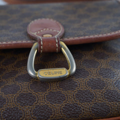 Celine Vintage Cloth Crossbody Bag Brown