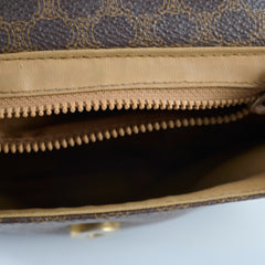 Celine Vintage Cloth Crossbody Bag Brown