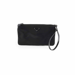 Prada Nylon Logo Pouch Black