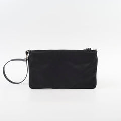 Prada Nylon Logo Pouch Black