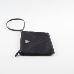 Prada Nylon Logo Pouch Black