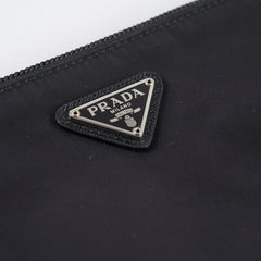 Prada Nylon Logo Pouch Black