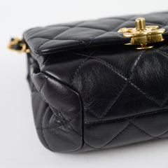 Chanel Mini Flap Bag with Top Handle Black 22A Microchipped