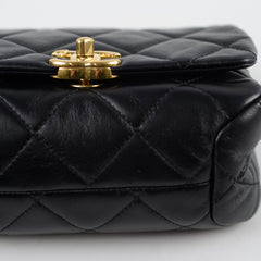 Chanel Mini Flap Bag with Top Handle Black 22A Microchipped