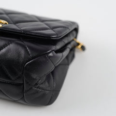 Chanel Mini Flap Bag with Top Handle Black 22A Microchipped
