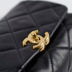 Chanel Mini Flap Bag with Top Handle Black 22A Microchipped