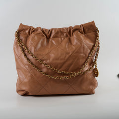 Chanel 22 Small Caramel Microchipped