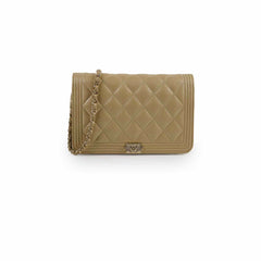 Chanel Boy Wallet On Chain Gold Caviar