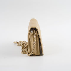 Chanel Boy Wallet On Chain Gold Caviar