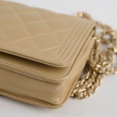 Chanel Boy Wallet On Chain Gold Caviar