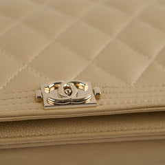 Chanel Boy Wallet On Chain Gold Caviar