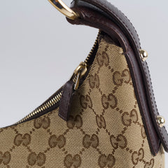 Gucci Canvas Hobo Bag Beige