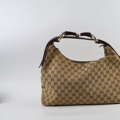 Gucci Canvas Hobo Bag Beige