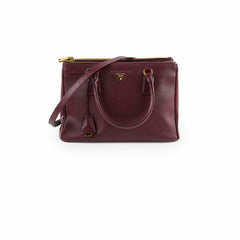 Prada Galleria Saffiano Leather Tote Burgundy