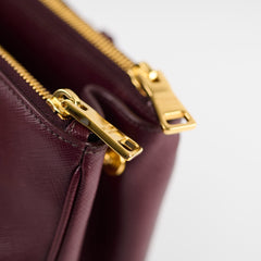 Prada Galleria Saffiano Leather Tote Burgundy