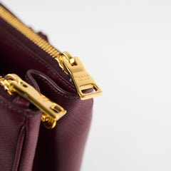 Prada Galleria Saffiano Leather Tote Burgundy