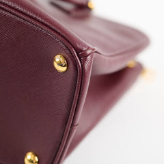 Prada Galleria Saffiano Leather Tote Burgundy