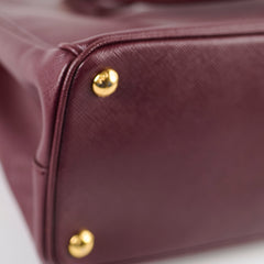 Prada Galleria Saffiano Leather Tote Burgundy
