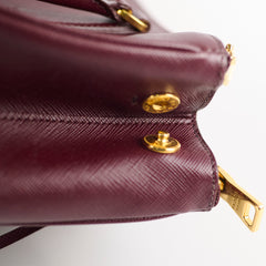 Prada Galleria Saffiano Leather Tote Burgundy