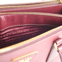 Prada Galleria Saffiano Leather Tote Burgundy