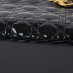 Dior Medium Lady Dior Patent Leather Black