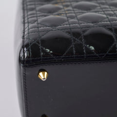 Dior Medium Lady Dior Patent Leather Black