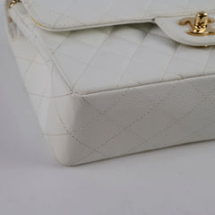 Chanel Small Caviar Double Classic Flap White