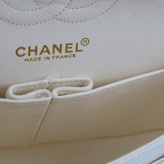 Chanel Small Caviar Double Classic Flap White